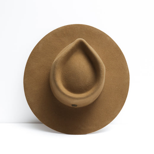 The Heritage camel wide-brim wool felt fedora by forth + WAYNE