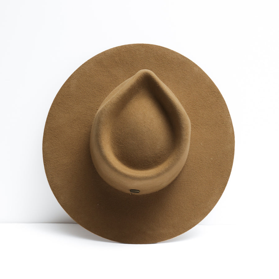 The Heritage camel wide-brim wool felt fedora by forth + WAYNE