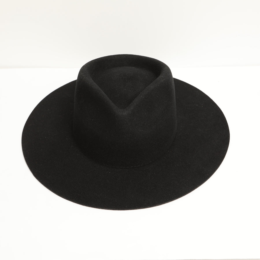 The Estate black fedora reverse view