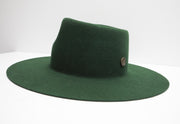 The Grove olive green fedora angled view