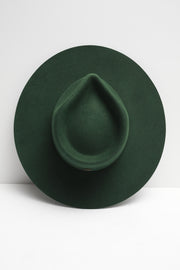 The Grove olive green fedora overhead view