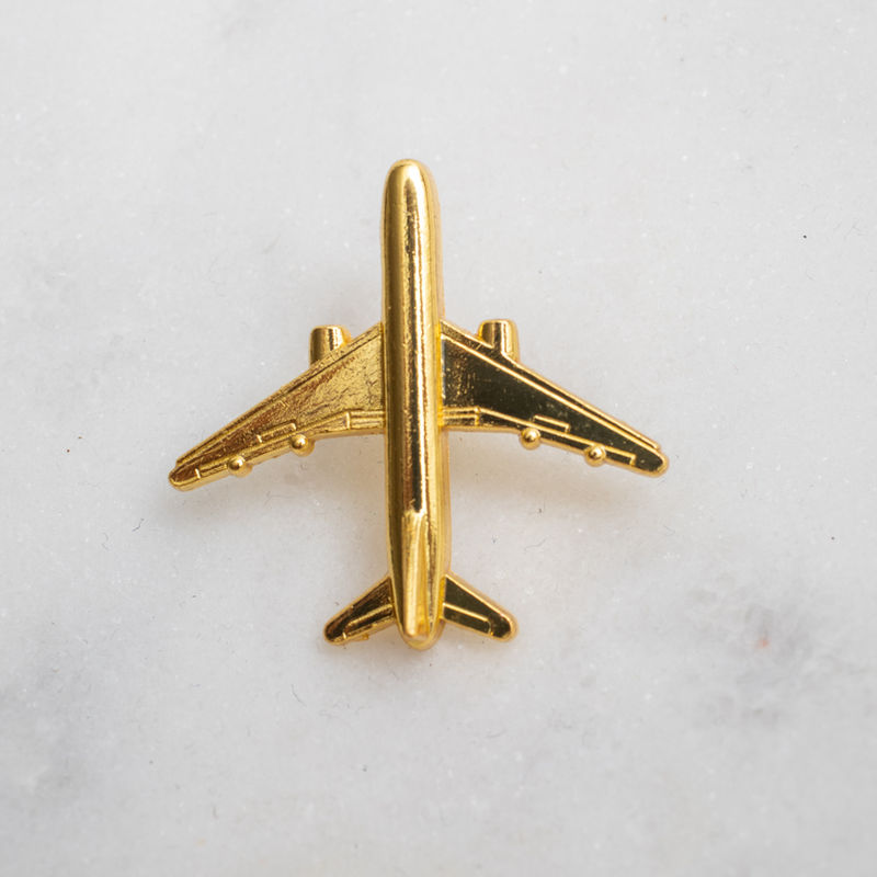 forth + WAYNE Airplane Gold hat pin